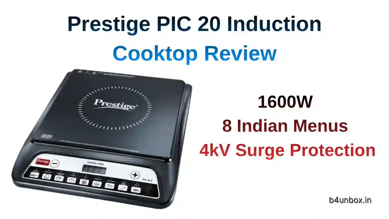 Prestige PIC 20 Induction Cooktop Review 1600W | 8 Indian Menus | 4kV Surge Protection