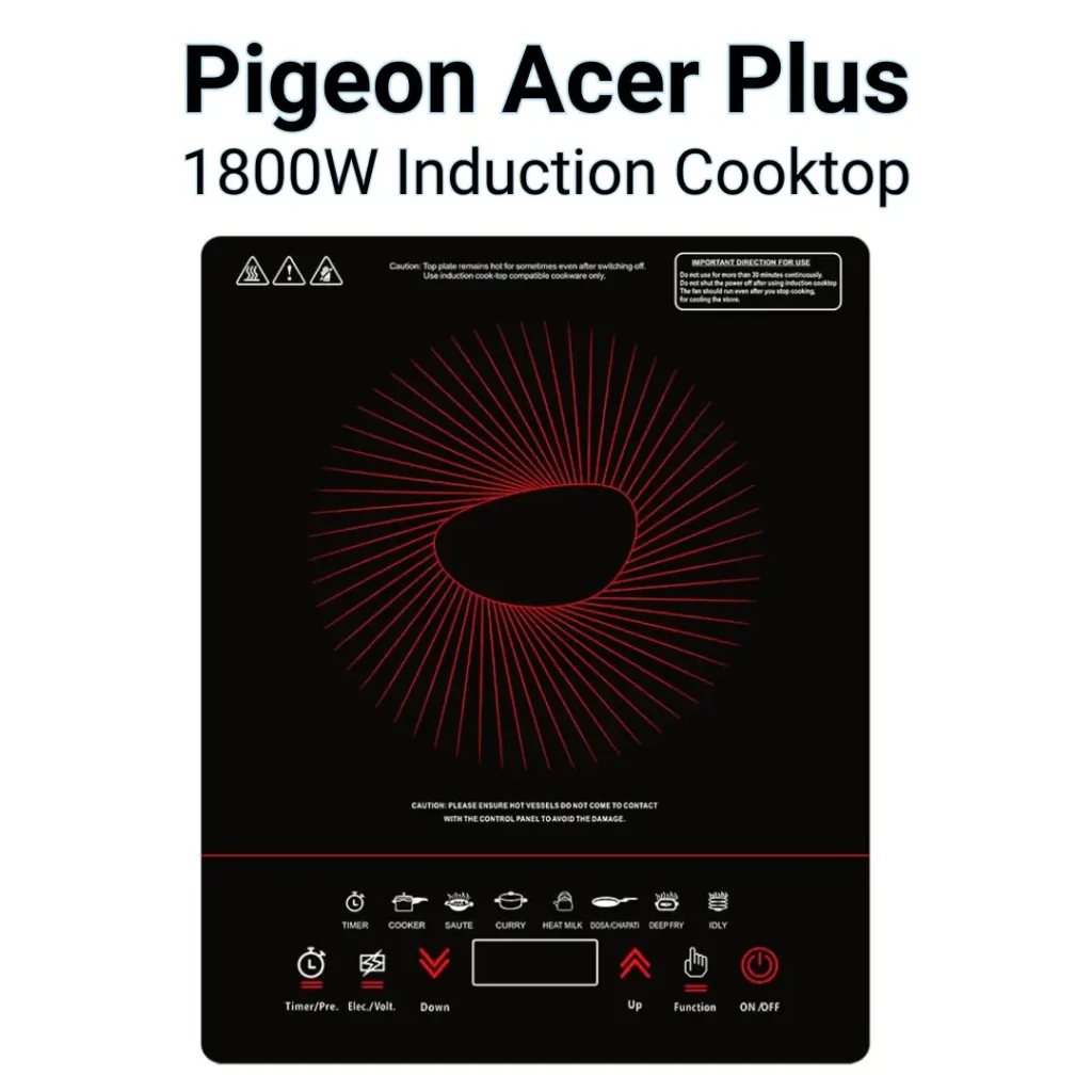 best induction cooktop india pigeon acer plus 1800w induction cooktop for small kitchens