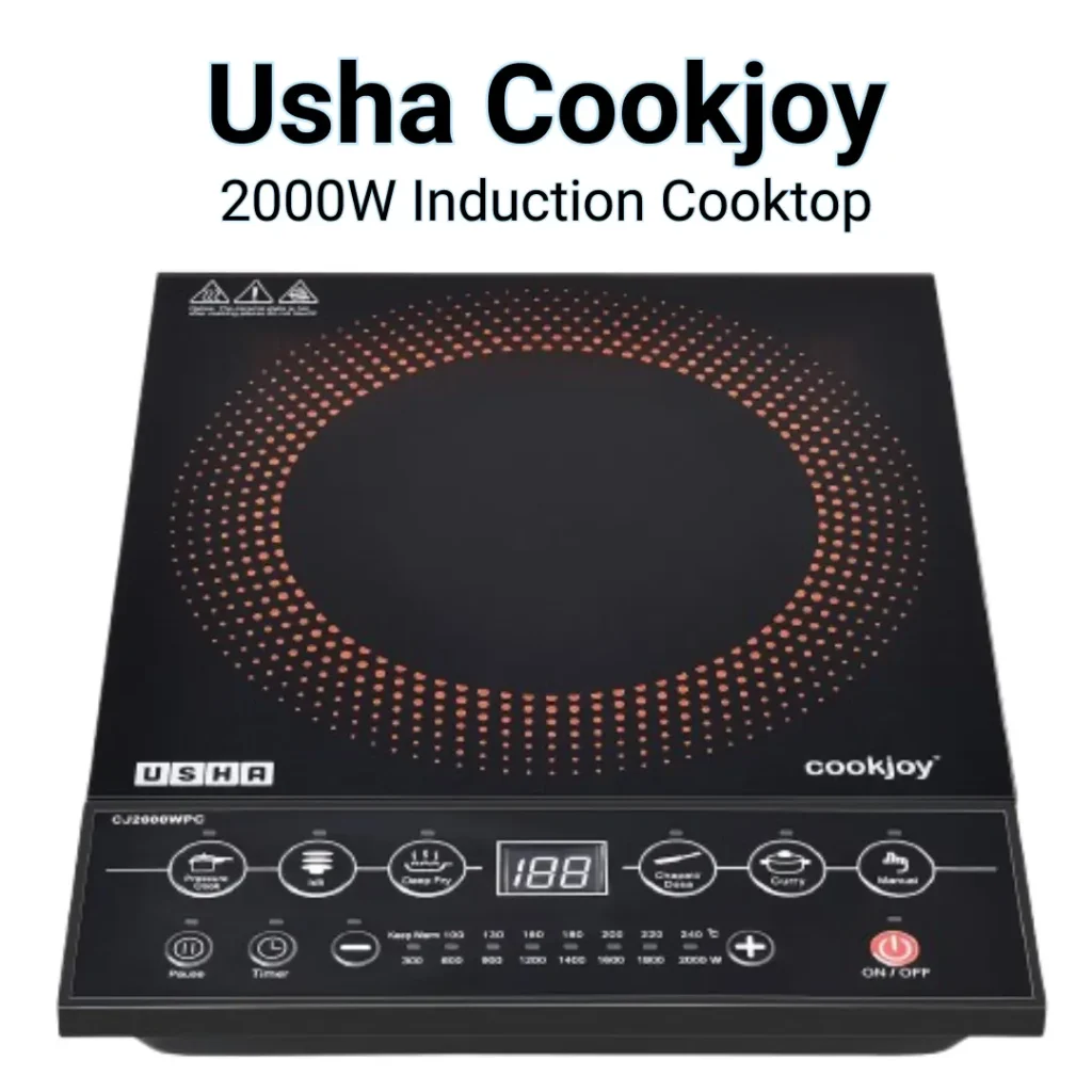 best induction cooktop india usha cookjoy 2000w induction cooktop with indian cooking modes